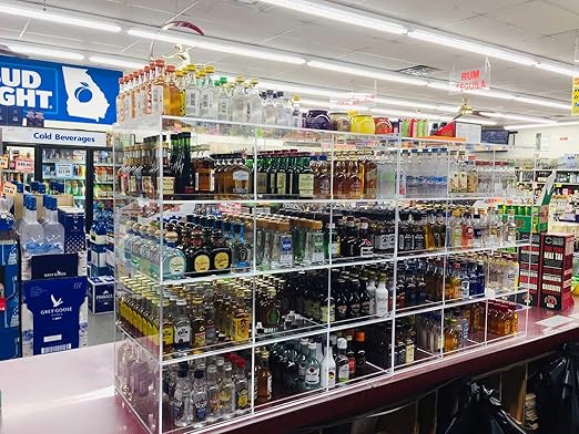 Commercial Retail Display for Mini Sampler 50ml Liquor Shot Airplane Bottles Nips Rack Also Any Other Point of Sale Items 12 Section