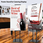 Pedestal Poster Sign Stand for Double Sided Display, Adjustable Poster Board Stand Height Up to 80", Heavy Duty Floor Standing Sign Holder for Board, Foam, Banner Display Stand, Black 1Pack