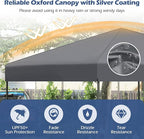 Tangkula 10x10 FT Pop Up Canopy, UPF50+ Portable Outdoor Tent with 8 Stakes, 4 Wind Ropes, Carrying Bag, Foldable Canopy Tent for Beach Party Event Camping