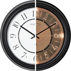 CLXEAST 14 Inch LED Illuminated Indoor Outdoor Atomic Analog Wall Clock Battery Operated, Glow in The Dark Wall Clock for Living Room, Home Office,Bathroom,Kitchen,Oil Rubbed Bronze Black Finish