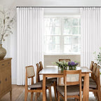 Thick Linen White Curtains 90 Inches Long for Living Room Bedroon Aesthetic Pinch Pleated Drapes with Hooks Rings Back Tab Light Filtering Semi Sheer Ceiling Floor Custom Made Memory Trained Curtain