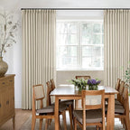 Linen Pinch Pleated Linen Curtains 2 Panels for Living Room Bedroom Memory Training Shaped Semi Sheer Pleat Drapes with Hooks Rings Light Filtering Window Curtain 40x80