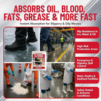 SHURFOOT 44lb Non-Slip Oil Absorbent - Provides Ice Traction & Vapor Suppression - Spill Control for Blood, Water & Oils - USDA Approved - Floor Dry Absorbent Odorless - Fire-Safe & Dustless
