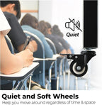 HOMEDANT House 24.4" 5-Tier Metal Rolling Cart Shelf Rack Casters Heavy Duty Laminated Wheel Shelving Unit Adjustable Utility Storage Shelves Shelf Kitchen Garage Black 1Pack