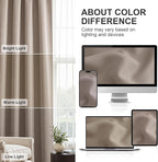 PONY DANCE Window Treatment Thermal Insulated Rod Pocket Blackout Curtains/Drapes for Bedroom(Light Taupe,Set of 2 Panels,52 by 54 Inch Length)