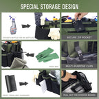 Wearable Cleaning Caddy Organizer with Handle & Shoulder Straps for Housekeepers, Under Sink & Car Cleaning Tool Organizer Bag with 4 Foldable Dividers (Green)