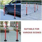 48" Traffic Cones 8-Pack with Heavy-Duty Spring Base - Road Safety & Parking Lot Delineators for Construction Zones, Highways - OrangeStar