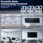 Large Digital Wall Clock 27" with Remote Control,3D Led Clock Adjustable Brightness Timer 12/24 Hr Time/Date/Temperature for Living Room/Office/Restaurant