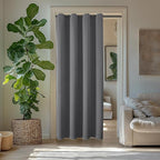 ChrisDowa Blackout Curtains 80 Inches Long for Doorways and Closets, Thermal Insulated Temporary Room Dividers (1 Panel, Grey, 42 x 80 Inch)