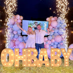 Marquee Letters 3 Feet Tall, 3FT Large Light up Letters H, Big Sign H with Warm White Light for Birthday HOCO Wedding Proposal Engagement Graduation Party Backdrop Decorations
