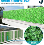 Patio Paradise 4'x16'-1Pc Faux Ivy Fence Privacy Screen Artificial Greenery Wall Backdrop,Fake Grass Wall Panels for Outside Apartment Balcony,Vine Leaf Decor for Outdoor Patio Chain Link