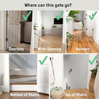 Ingenuity Decorative Extra Tall Baby Gate & Dog Gate, 28.5"-48" Wide, 36" Tall, Hardware or Pressure Mounted, Install on Top or Bottom of Stairs, Banister, or Doorway - Bronze