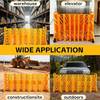 13 Foot Portable Driveway Fence Safety Barriers, Commercial Safety Barriers, Folding Security Gate Safety Barrier with Casters for Construction, Traffic Control, Driveway Gate