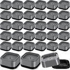Ecally Furniture Risers Adjustable Bed Risers Desk Leg Risers 1.38" Stackable Heavy Duty Bed Lifts Risers Square Bed Raising Blocks for Mattress Table Leg Desk Chair Couch Sofa Dorm (Gray,32 Pack)
