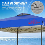 10x10 Pop Up Canopy Tent with Sidewalls, Easy Up, Heavy Duty, Blue, Perfect for Parties, Camping, Events & Vendor