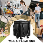 (Large) Fanwoli Reusable Grocery Bag on Wheels with Upgraded Wrinkle-Resistant Fabric | Enhanced Stability Wheels & Extended Handle | Foldable Shopping Trolley for Laundry, Carries Up to 130 L