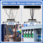 250FT Split Wire Loom Tubing, 3/8 Inch Wire Protector Tubing, Automotive Wire Flexible Conduit Cord Covers with 20 Cable Ties for Automotive Marine RV Agriculture Electrical Cable Protection