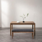 Linen Dining Bench Upholstered Entryway Bench Farmhouse Shoe Bench Seat Ottoman for Hallway Living Room Bedroom End of Bed Dining Room Kitchen, 45.5" Long, Charcoal