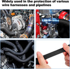 MECCANIXITY Braided Cable Sleeves Heat Shrinkable Fabric Sleeving, 1 3/8" 40ft Black 2:1 Ratio Heat Shrinkable Cord Protector for Harness Cable, Network Cable Protection, Cable Management