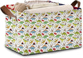 Dinosaur Pattern Collapsible Storage Box - 17x11.5x10.5 Inch Foldable Organizer for Nursery, Playroom Decor,Toy Storage - No Lid Single Pack Organizer Bin