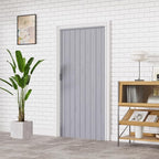 36" x 80" Accordion Doors Interior Folding Door, Grey PVC Accordion Door for Opening Width: 24"-36", Adjustable Height & Width, Two Strong Magnetic Blocks for Close Tightly, Protect Privacy