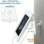 Mount-It! Anti-Theft Tablet Kiosk, Locking Tablet Enclosure with Counter Top and Wall Mount Base, Universal Enclosure for iPads Gen 7, 8, 9 and 10, iPad Pro, iPad Air, White
