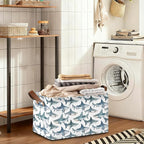 Sharks Storage Bin with Handles, Basket Storage Organizer for Shelves, Closet, Nursery, Book, Laundry Hamper & Home Decor