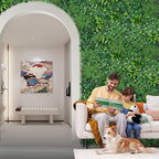 Grass Wall, Artificial Boxwood Panels 20"x20"(8pcs), Privacy Hedge Fence Screen with UV Protection, Greenery Backdrop for Indoor Home Wedding Decor and Outdoor Garden Backyard