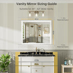 40x32 Inch White Bathroom Mirror for Wall, Thick Metal Framed Rectangle Mirrors for Over Sink, Bedroom, Living Room, Entryway, Anti-Rust, HD Tempered Glass