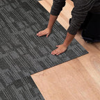 Carpet Tiles 24"x 24" 18PCS Non-Slip Soft Floor Carpet for Office, Bedroom, Living Room, Kitchen, Garage,Easy DIY Installation Seamless Floor Tiles Rug,Grey