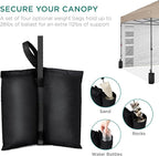 Best Choice Products 10x10ft Easy Pop Up Canopy w/Side Wall, 10 Pockets, Portable Carrying Case, 1-Button Setup, 4 Weight Bags - Sand