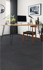 Mohawk Advance 24" x 24" Berber (Loop pile), 0.11" Pile Height, Carpet Tile, Nylon Fiber, Black Color, (24 Tiles), (96 sqft/carton)