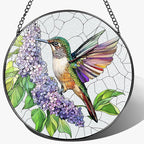 Stained Glass Window Hanging, 8 Inch Hummingbird Sun Catchers, Stained Glass Suncatcher, Window Decor, Gifts for Mothers Day, Birthday, Christmas, Hummingbird Gifts, Gift for Women Mom and Grandma