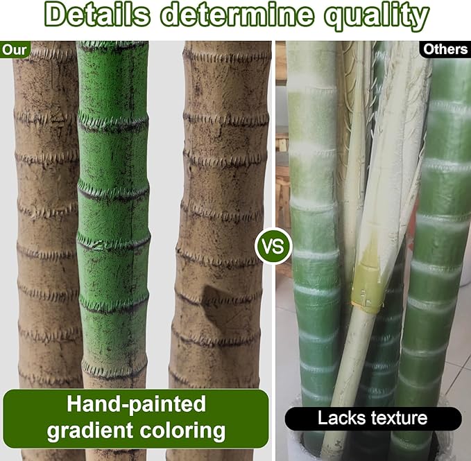 Big Artificial Palm Tree Tall Faux Tropical Trees Indoor Outdoor Realistic Floor Plants Large Fake Plant for Home Living Room Office Decor Porch Outside Patio arboles para Modern Farmhouse decoracion