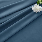 MIULEE Velvet Curtains 90 Inches Long 2 Panels Set for Bedroom, Pinch Pleat Back Tab Luxury Thermal Insulated Living Room Darkening Drapes Pleated Blackout Window Curtains with Hooks, Dark Slate