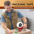Packstrong Industrial Grade Clear Packing Tape 72 Rolls - 110 Yards per Roll - 2" Wide x 2.7 mil Thick, Acrylic Adhesive Heavy Duty Tape for Box Office Moving Packaging Shipping