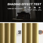 DUALIFE Mustard Yellow Pinch Pleated Blackout Curtains 90 Inches Long, Back Tab with Hooks, Linen Full Black Out Thermal Insulated Track Curtain for Bedroom Living Room,40 W x 90 L, 2 Panels