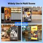 75 Inch Full Screen Indoor Floor Stand Digital Signage Digital Kiosks With Android System Lcd Poster Display With WiFi HDMI/USB Input Auto Media Player