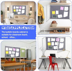 2 Pack Enclosed Bulletin Board 48"x36" Weather Resistant Lockable Enclosed Notice Cork Case Display Board Wall Mounted 2 Locking Door Aluminum Frame for Office School Commercial, 12xA4(Gray)