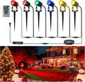L LOHAS LED RGB Dusk to Dawn Low Voltage Landscape Lighting, Christmas Outdoor Spotlight with Transformers&Remote Control, IP65 Color Changing Timing Plug in Spotlights for Yard Backyard Pathway 6Pack