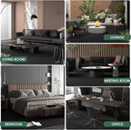30 Pack Carpet Tile - 12” X 12” Self Adhesive Carpet Floor Tiles Anti-Slip Squares Peel and Stick Floor Tile DIY Installation for Bedroom (Black)