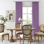 DUALIFE Pinch Pleated Blackout Curtains Purple 2 Panels,Back Tab Ceiling Viral Pleat Hooks Curtain for Track System,Thermal Insulated Drapes for Bedroom Living Room Dining Room,50 Wide x 105 Long