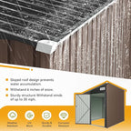 5x7 FT Lean to Shed, Outdoor Metal Storage Shed, Utility Steel Tool Shed with Lockable Door for Bike, Garden, Backyard, Patio, Lawn
