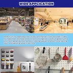 40Pcs 2" 4" 6" 8" Pegboard Display Hooks Assortment Set, Stainless Steel Garage Organization Peg Wall Hook Metal Slatwall Panel Hook Fit 1/8 and 1/4 Inch Pegboard for Retail Shop