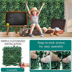 Grass Wall Panels,12Pcs 10"x 10" Artificial Boxwood Hedge Panels for Indoor Outdoor Decor,Higher Density Faux Greenery Wall Backdrop Green Wall Privacy Screen for Patio Party and Backyard