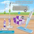 Spray Wet Mops for Hardwood Floor Cleaning: MEXERRIS Floor Mop with 3 Washable Pads for Swiffer Powermop - Refillable Dust Dry Mop - Home Commercial Mops for Wood Laminate Ceramic Tiles Vinyl