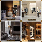 Kosmonia 66x22 Hollywood Full Length Mirror with Light, 22 Dimmable Bulbs & 3 Color Smart Touch Control, Distortion Free, Tempered Glass & Shatter Proof Film, Safe Full Body Mirrors with Stand