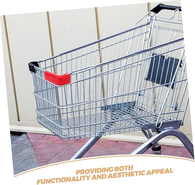 Supermarket Cart Safety Strip Plastic Corner Guard Collision Strip for Shopping Cart Easy Install Bumper Protector Weatherproof Corner Guard for Grocery