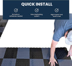 FlooringInc's Nitro 12"x12" Snap-Together Garage Flooring Tiles, Non-Slip Interlocking Plastic Floor Mat, Organization & Storage, Coin Pattern, Graphite, 12 Tiles, 12 Sq/Ft