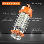 NS 250W Construction Lights Super Bright 37500 Lumens Led Temporary Work Light 5000K Portable Hook Temp Lights,Linkable Durable Job Site Lighting for High Bay Workshop Garage Shop Area Lighting